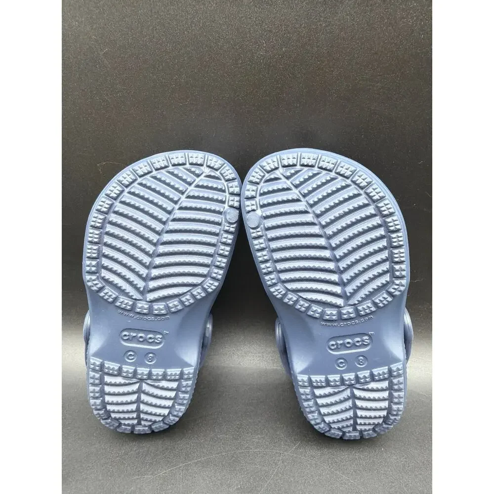 Crocs Kids Classic Clogs Navy Blue C8 Toddler Slip On Water Shoes NWOB